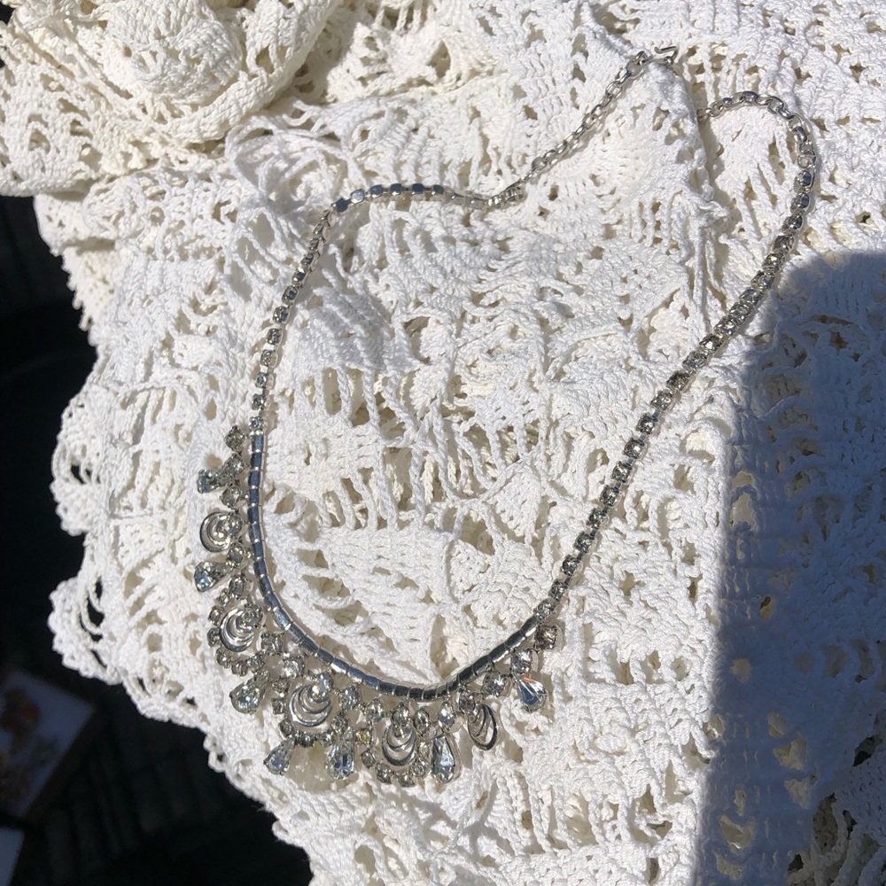 Vintage Statement Rhinestone Necklace - Picture 2 of 6